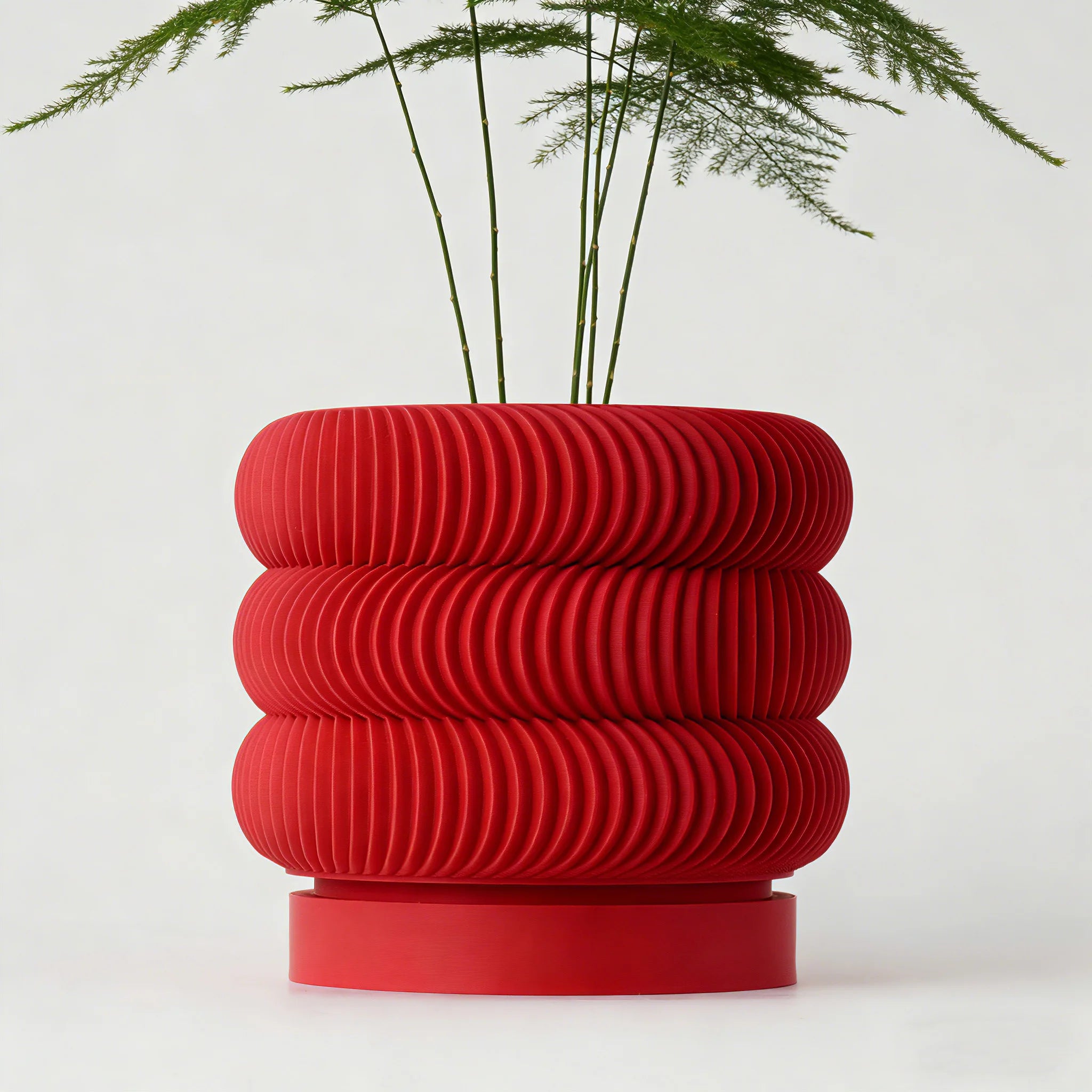 Modern Minimalist 3D Printed Plant Pot – Biodegradable Flower Planter for Home Decor, Eco-Friendly Sustainable Gift (Maro)