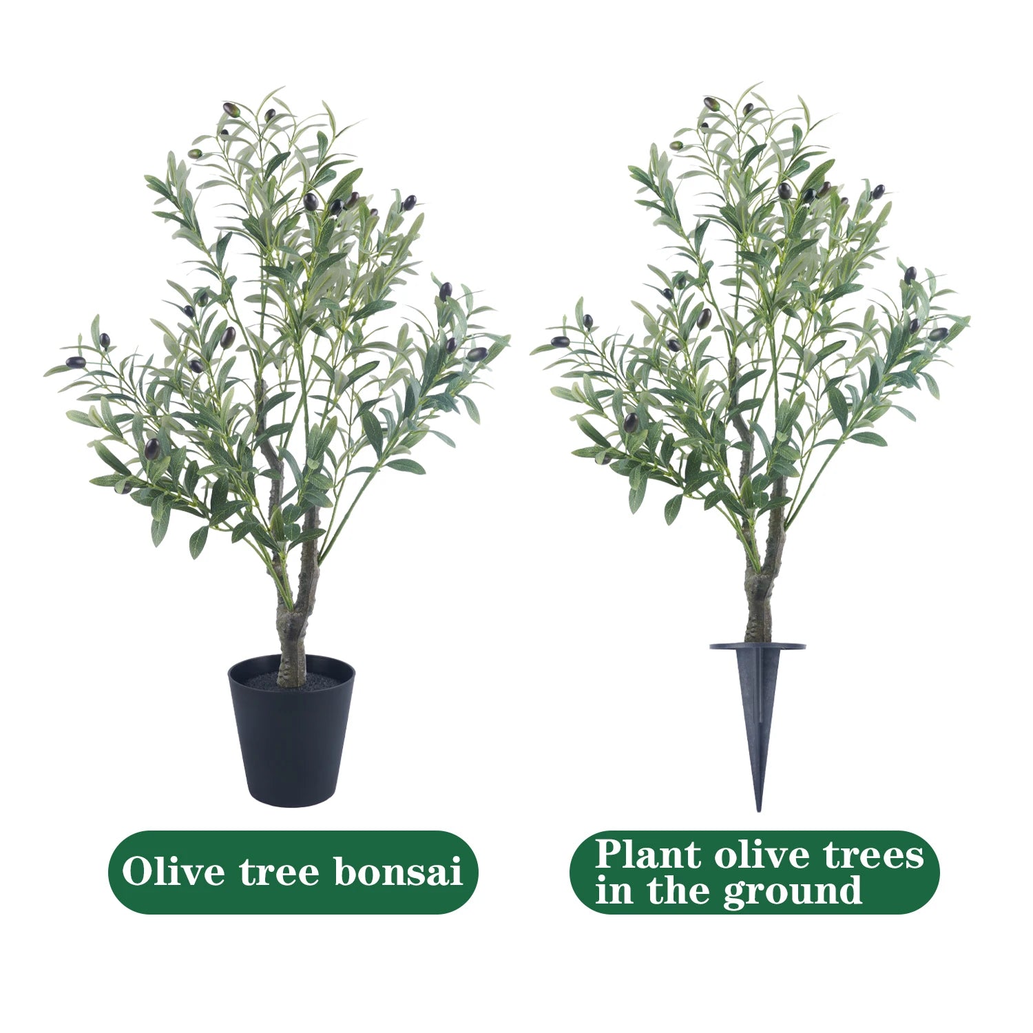 Uflower Artificial Olive Tree with Pot Large Fake Plant for Home Garden Office Decor Realistic Potted Tree for Indoor Outdoor