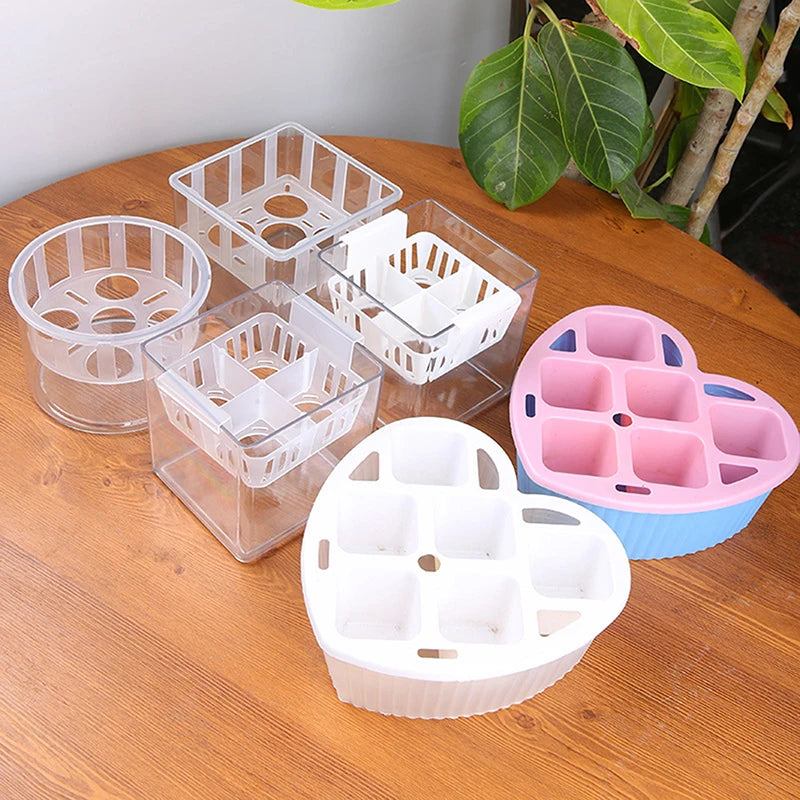 Absorption Self Watering Planter Pot Transparent Self Watering Plant Pot Double Layer Plastic Flowerpot Automatic Water