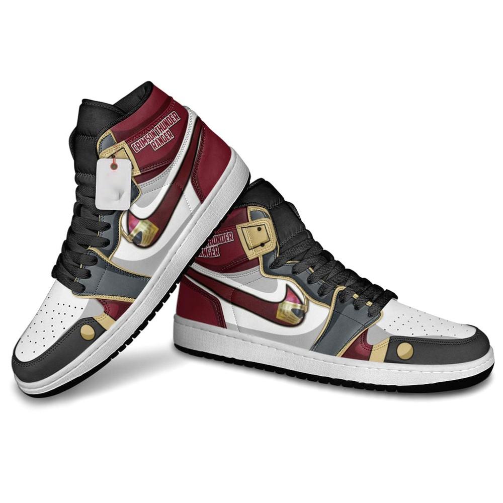 Crimson Thunder Ranger AJ1 Sneakers Movies Custom Shoes