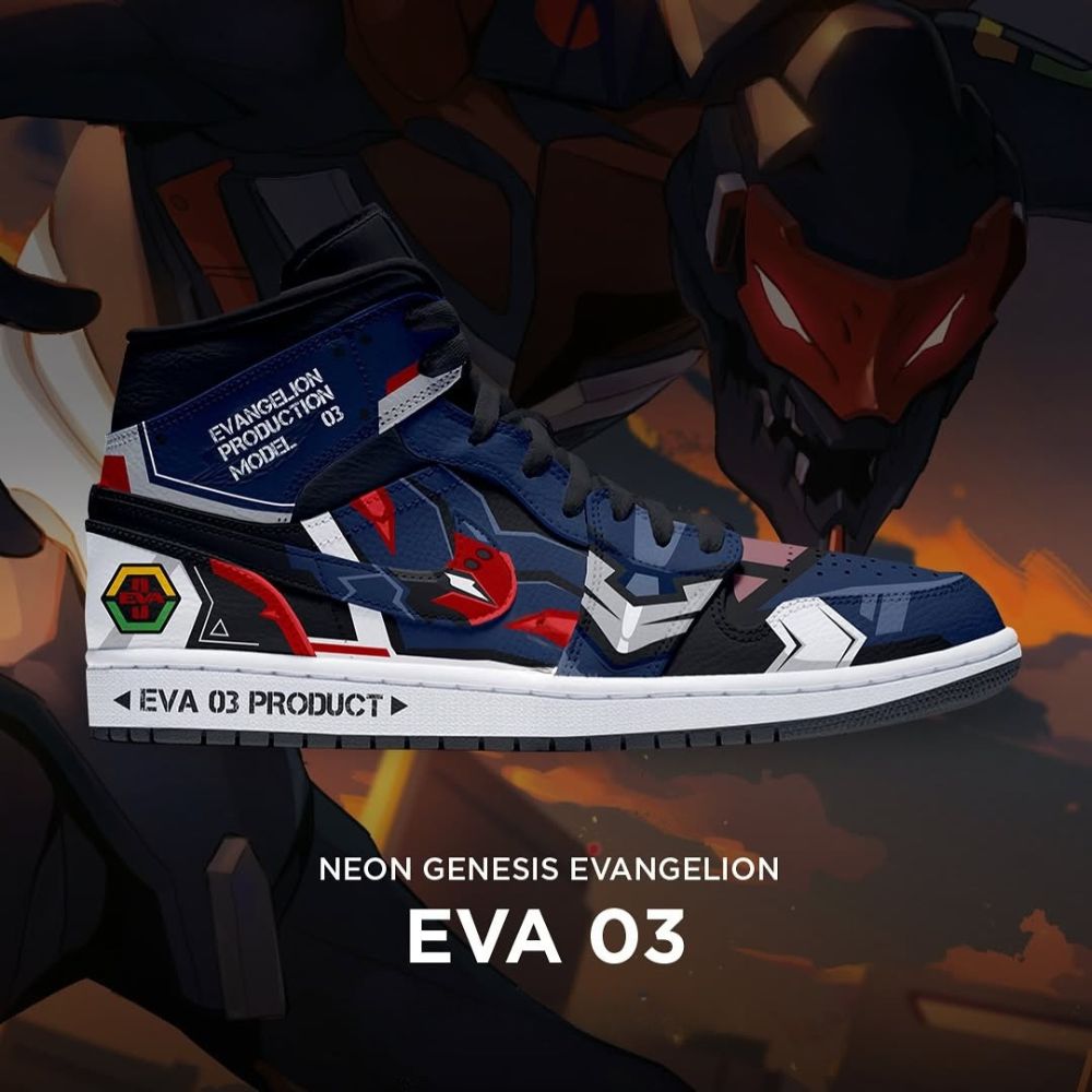 Eva-03 Neon Genesis Evangelion High Top Shoes