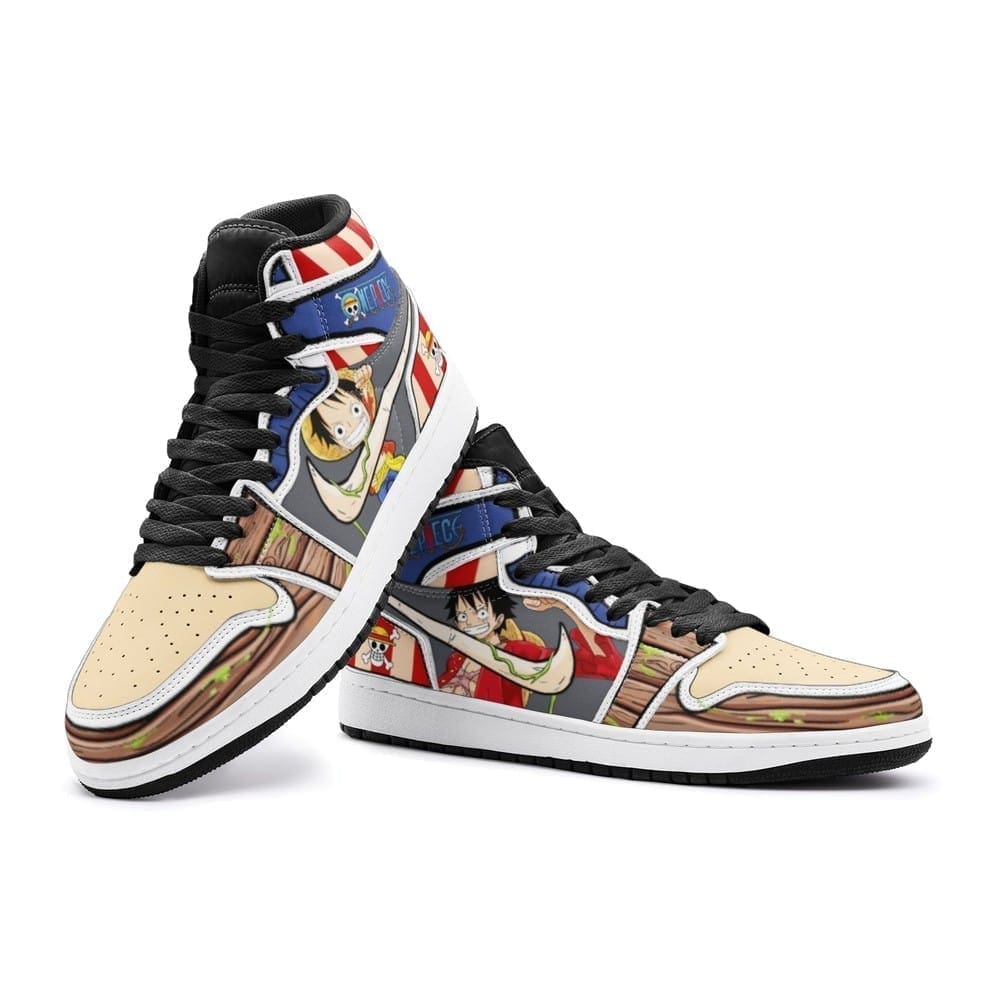 Luffy One Piece Air Jordan 1 High Top Shoes SMLOPA1