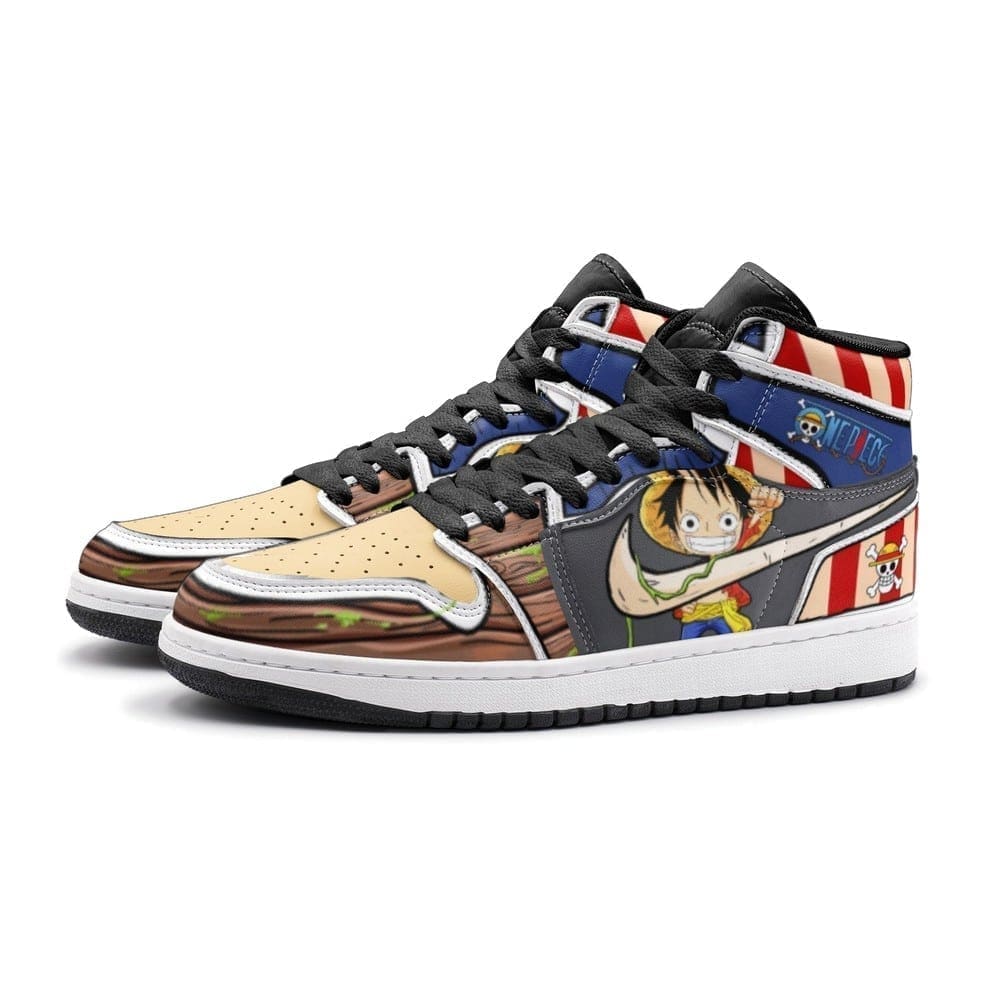 Luffy One Piece Air Jordan 1 High Top Shoes SMLOPA1