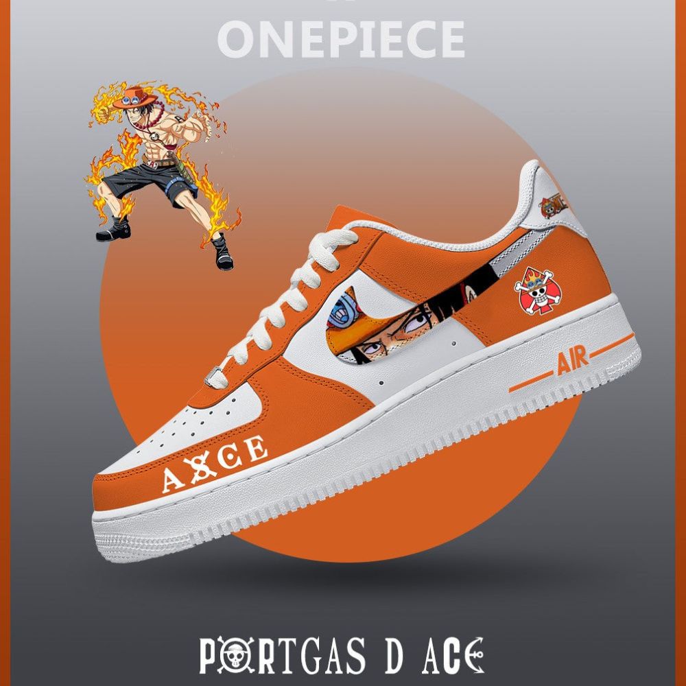 Portgas D Ace No.1 One Piece AF1 Shoes