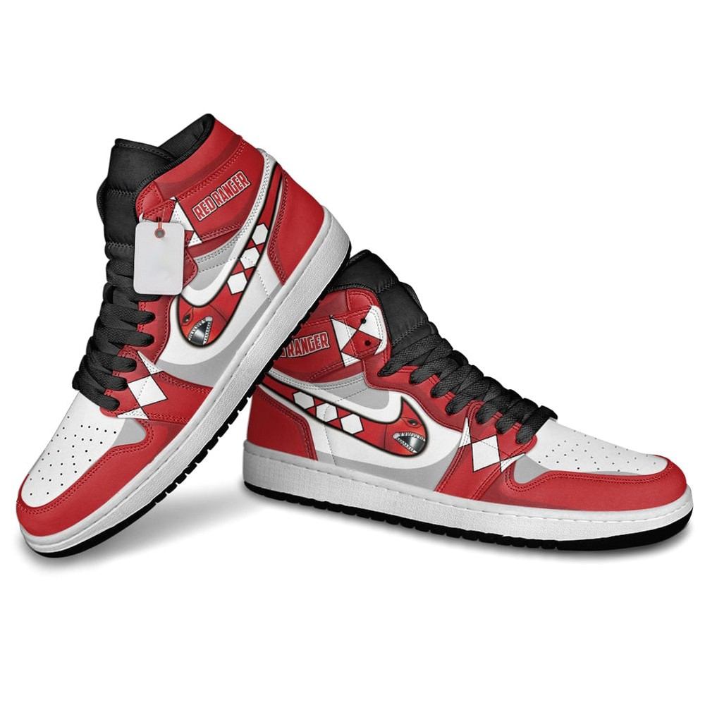 Red Ranger AJ1 Sneakers Movies Custom Shoes