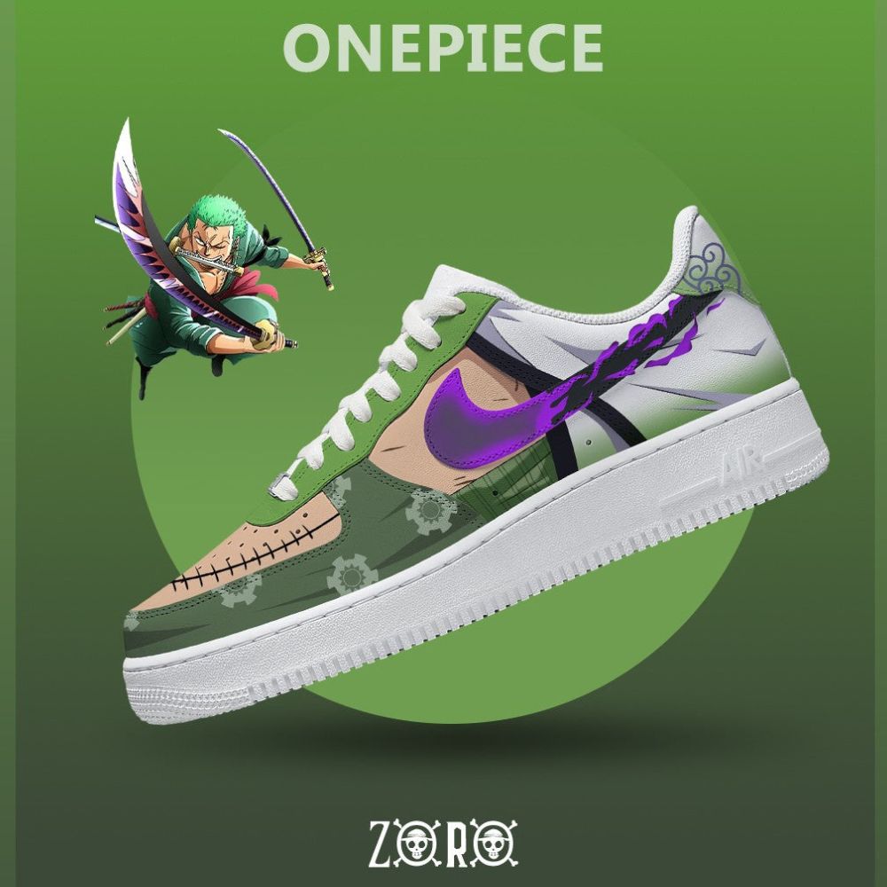 Roronoa Zoro No.2 One Piece AF1 Shoes
