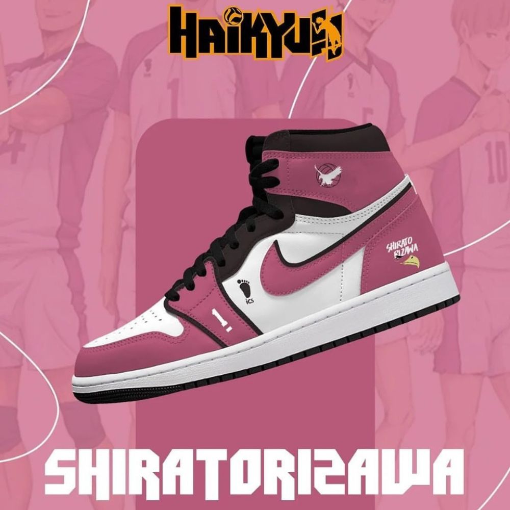 Shiratorizawa Haikyuu AJ1 High Top Shoes