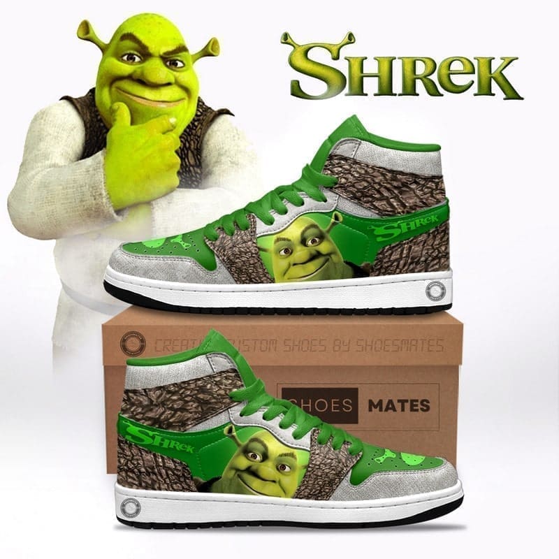 Shrek Air Jordan 1 High Top Shoes