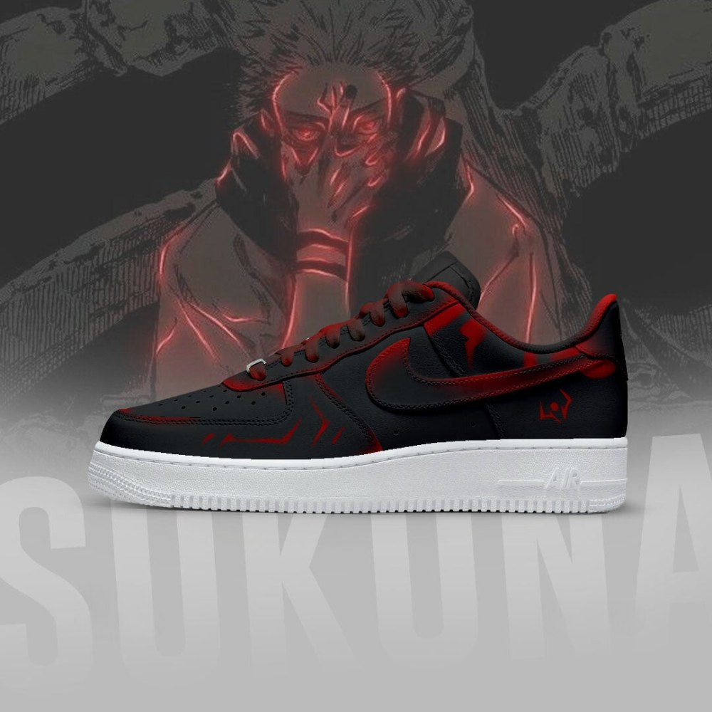 Sukuna Black Jujutsu Kaisen AF1 Shoes