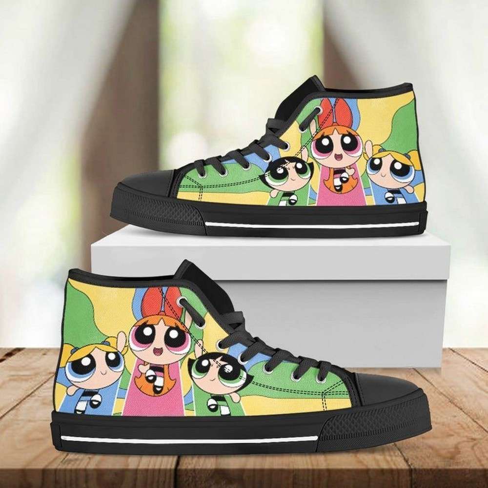 The Powerpuff Girls Cartoon Movie High Top Shoes