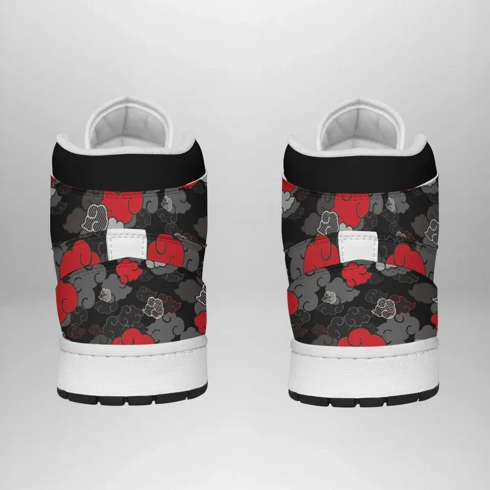 Akatsuki Black Aloha Pattern Akatasuki High Top Shoes