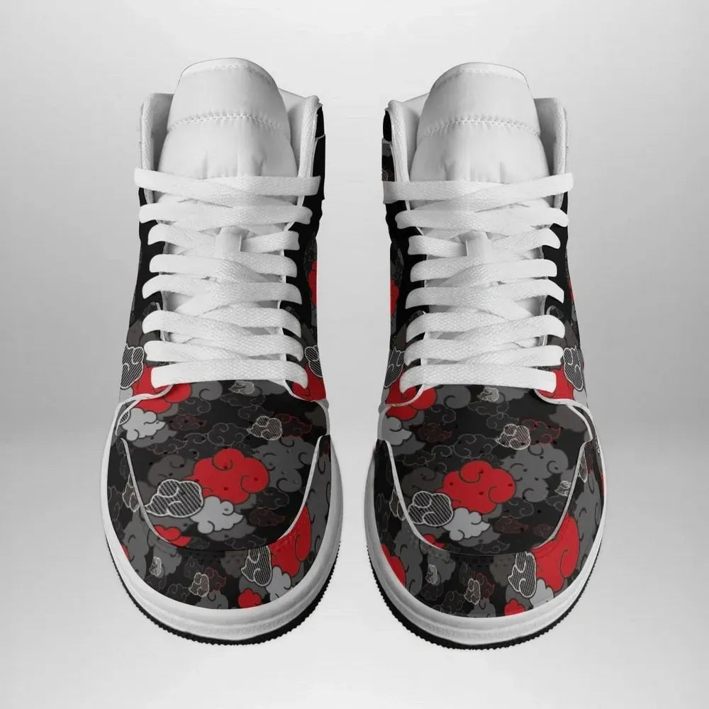 Akatsuki Black Aloha Pattern Akatasuki High Top Shoes