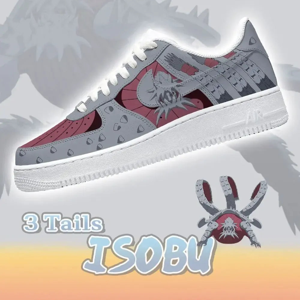 Three-Tails Isobu Naruto Limited Custom Low Top Shoes