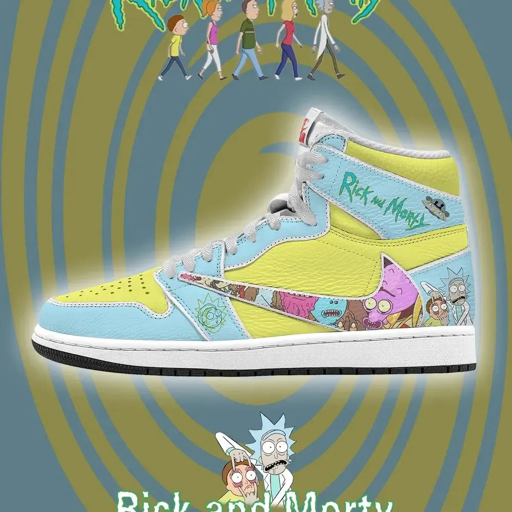 R M V.2 Rick and Morty High Top Shoes