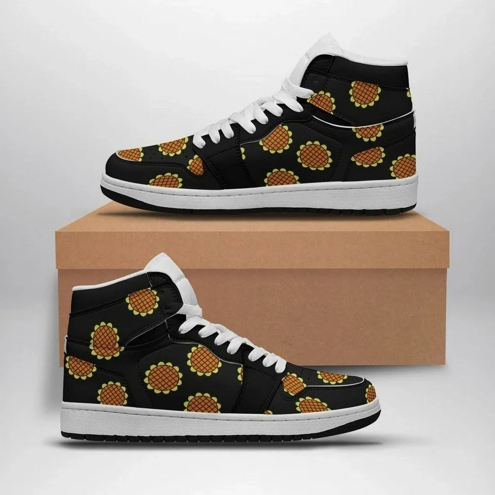 Luffy Dressrosa Pattern One Piece Special High Top Shoes