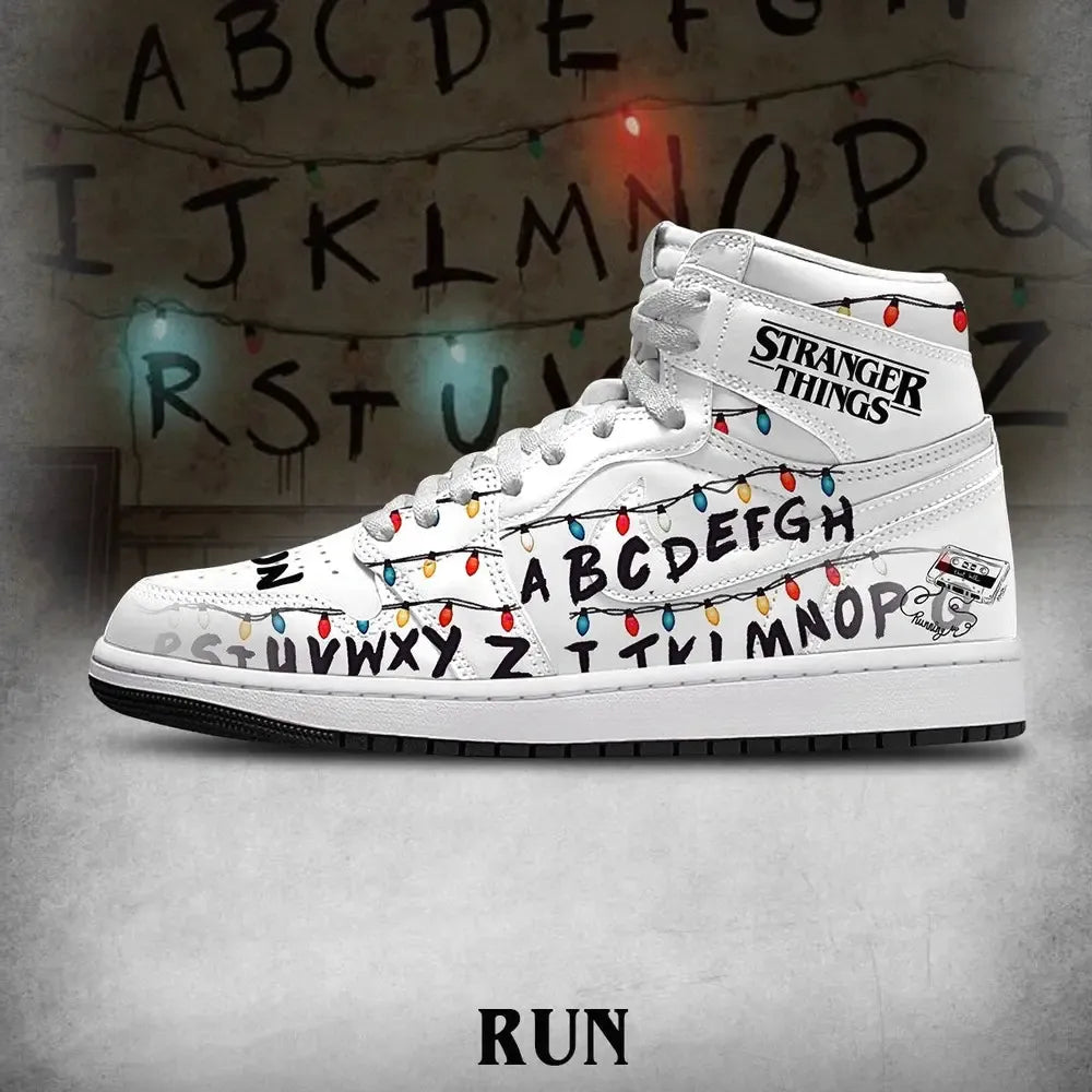 Run V.1 Stranger Things Custom High Top Shoes