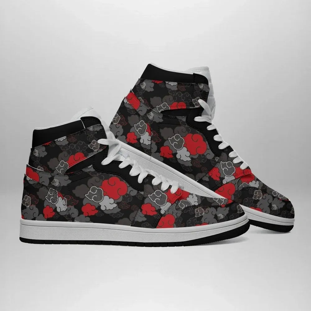 Akatsuki Black Aloha Pattern Akatasuki High Top Shoes