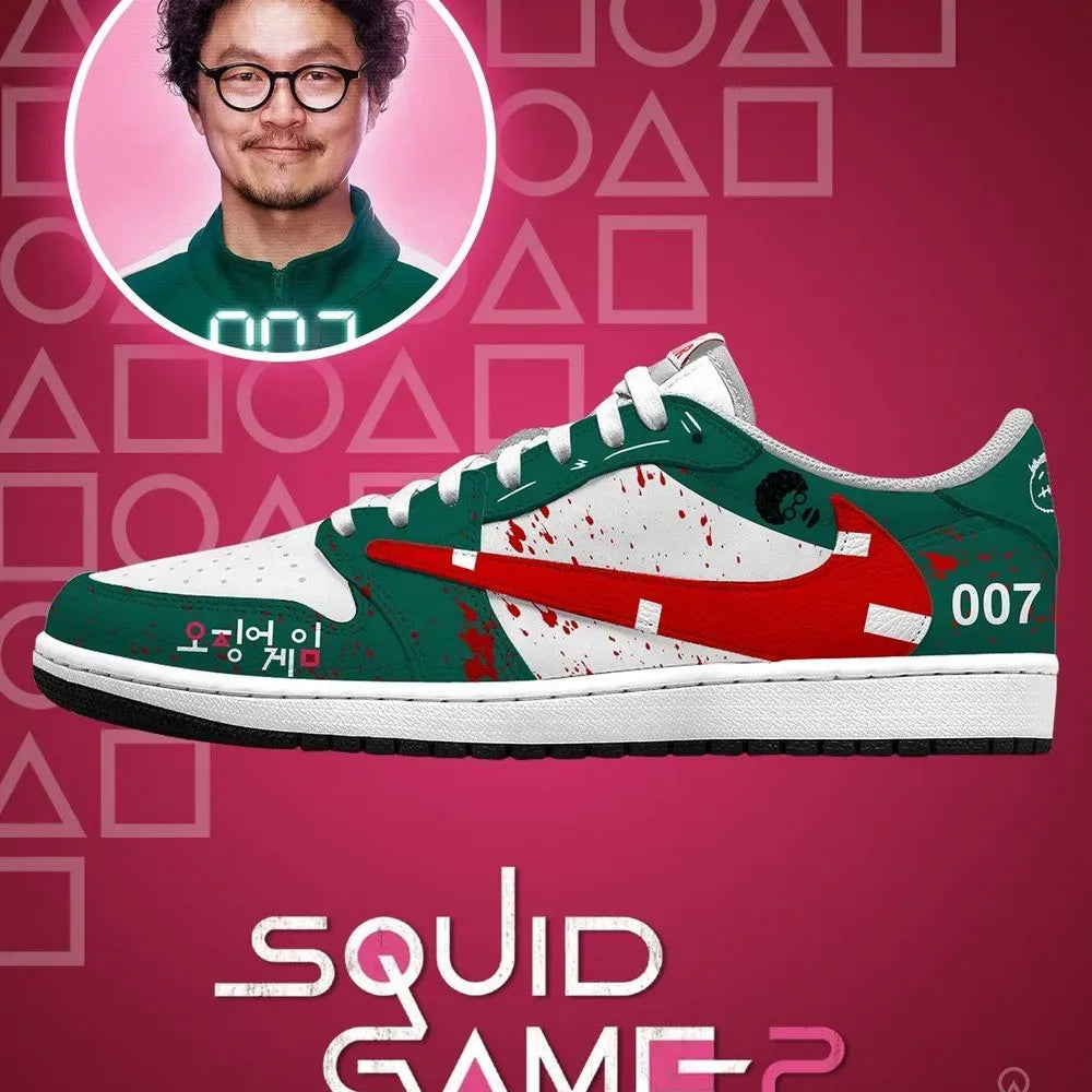 Player 007 V.2 Squid Game Custom Low Top Shoes
