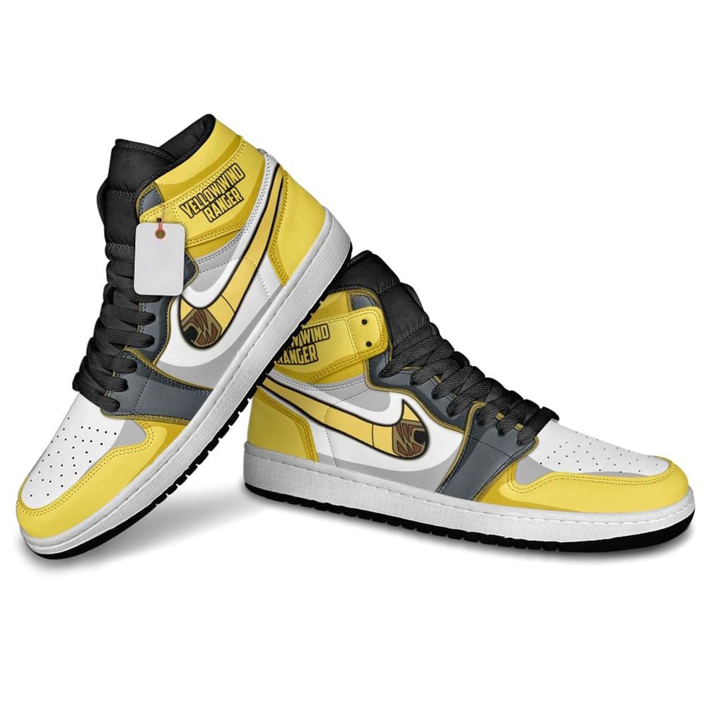 Yellow Ninja Ranger Movie AJ1 High Top Shoes